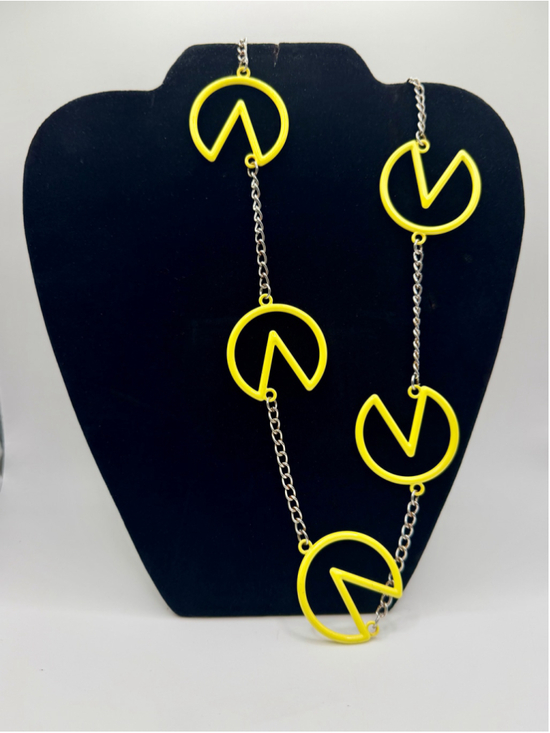 Unbranded Jewelry - Yellow Pac-Man Inspired Statement Necklace 18” Drop